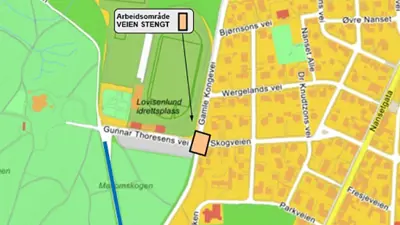 Øvre Bøkeligate og Gamle Kongevei ferdig asfaltert, krysset Skogveien/Gunnar Thoresens vei stenges for asfaltering