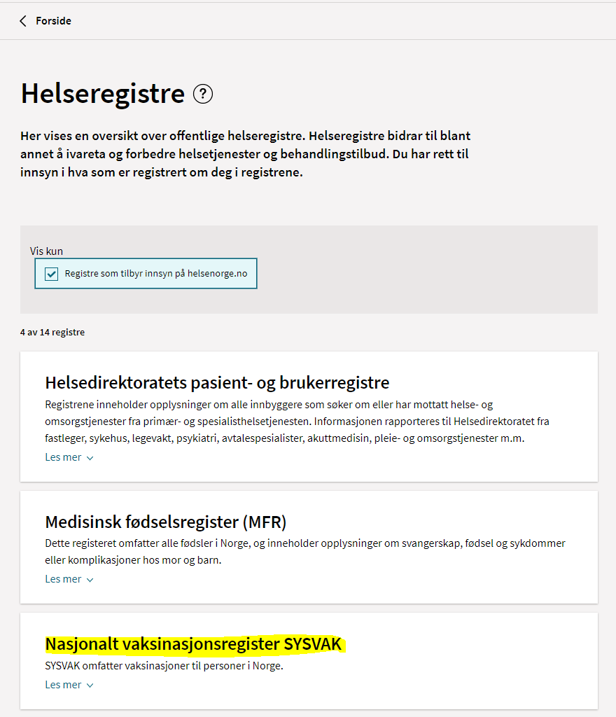 Helseregister ikoner