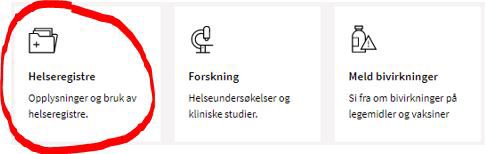 Helseregister ikon