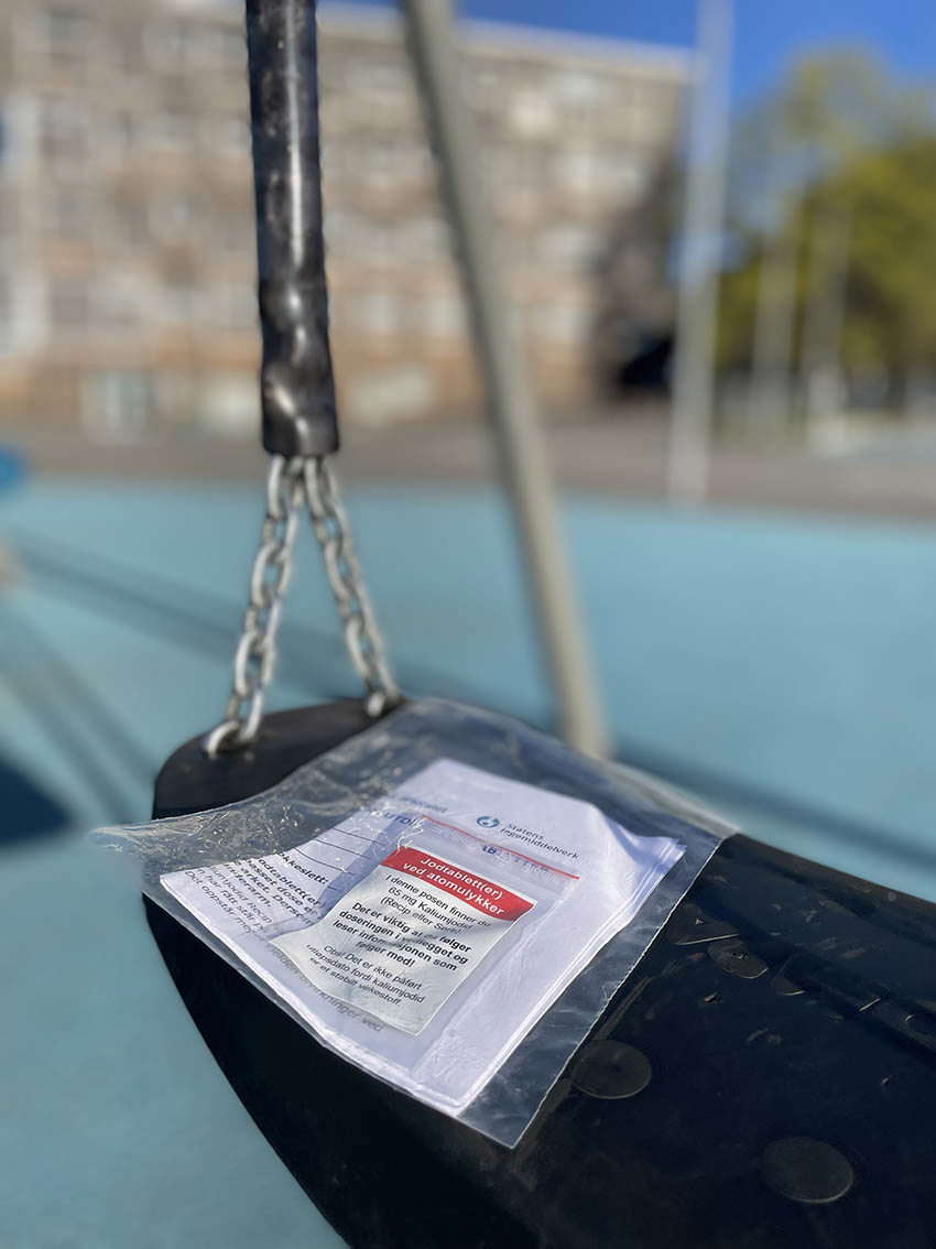 Posen inneholder informasjonsbrev og jodtablett(er).
