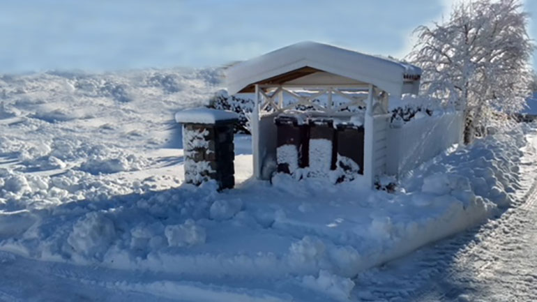 Husk å måke før renovatøren kommer