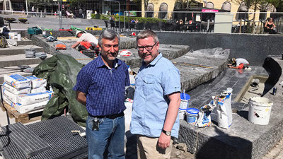 Nå åpner fontenen på Torget