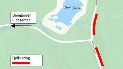 Fjellsikring langs Vestmarkveien