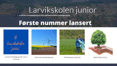 Første nummer av Larvikids junior