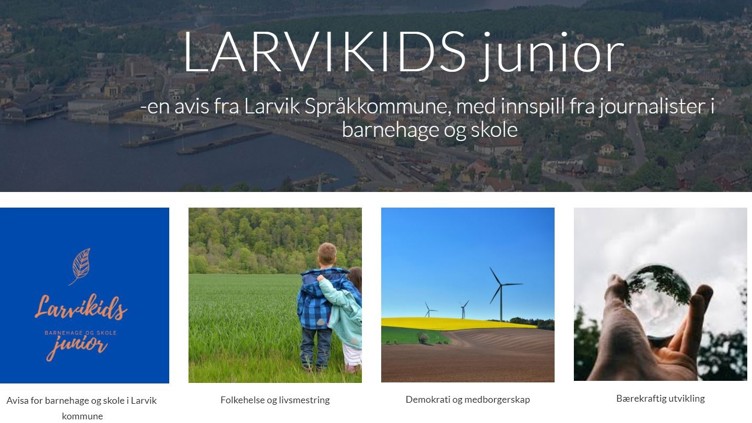 LARVIKIDS junior - barnas egen nettavis!