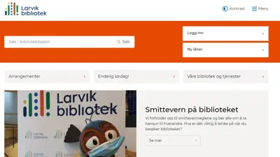 Larvik bibliotek har ny hjemmeside