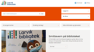 Larvik bibliotek har ny hjemmeside