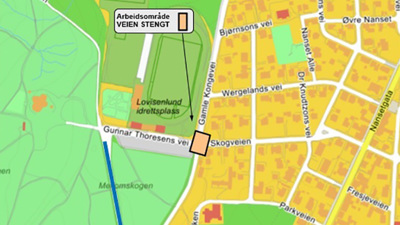 Øvre Bøkeligate og Gamle Kongevei ferdig asfaltert, krysset Skogveien/Gunnar Thoresens vei stenges for asfaltering