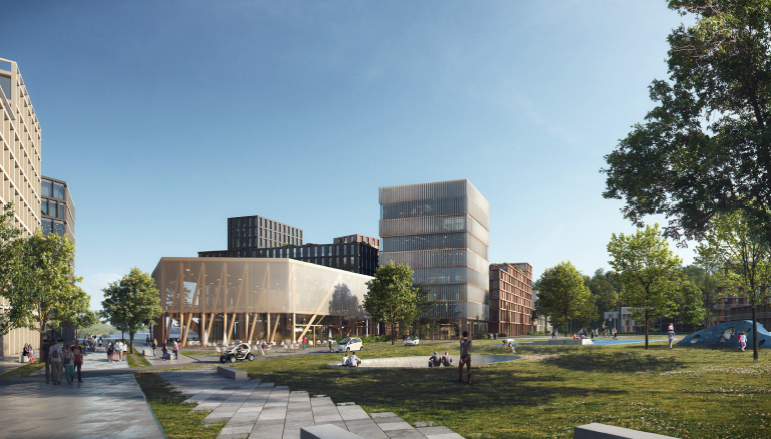 Illustrasjonsbilde hentet fra mulighetsstudie for Bergeløkka.