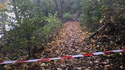 Sperrer av område etter ras