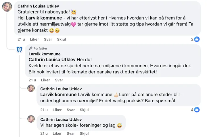 Cathrin Utklev Facebook Innlegg
