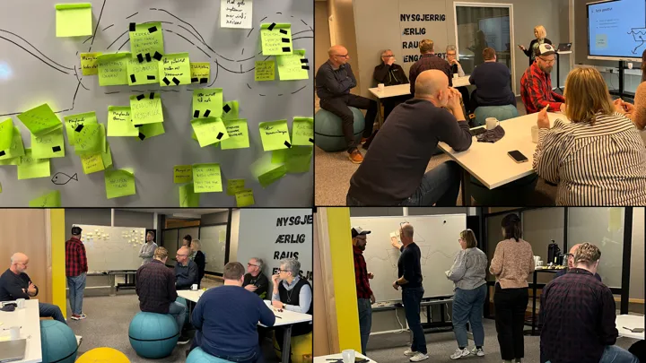 Første arbeidsmøte i 2023 for å kartlegge muligheter og utfordringer i prosjektet med deltakere fra alle tjenesteområder i kommunen.