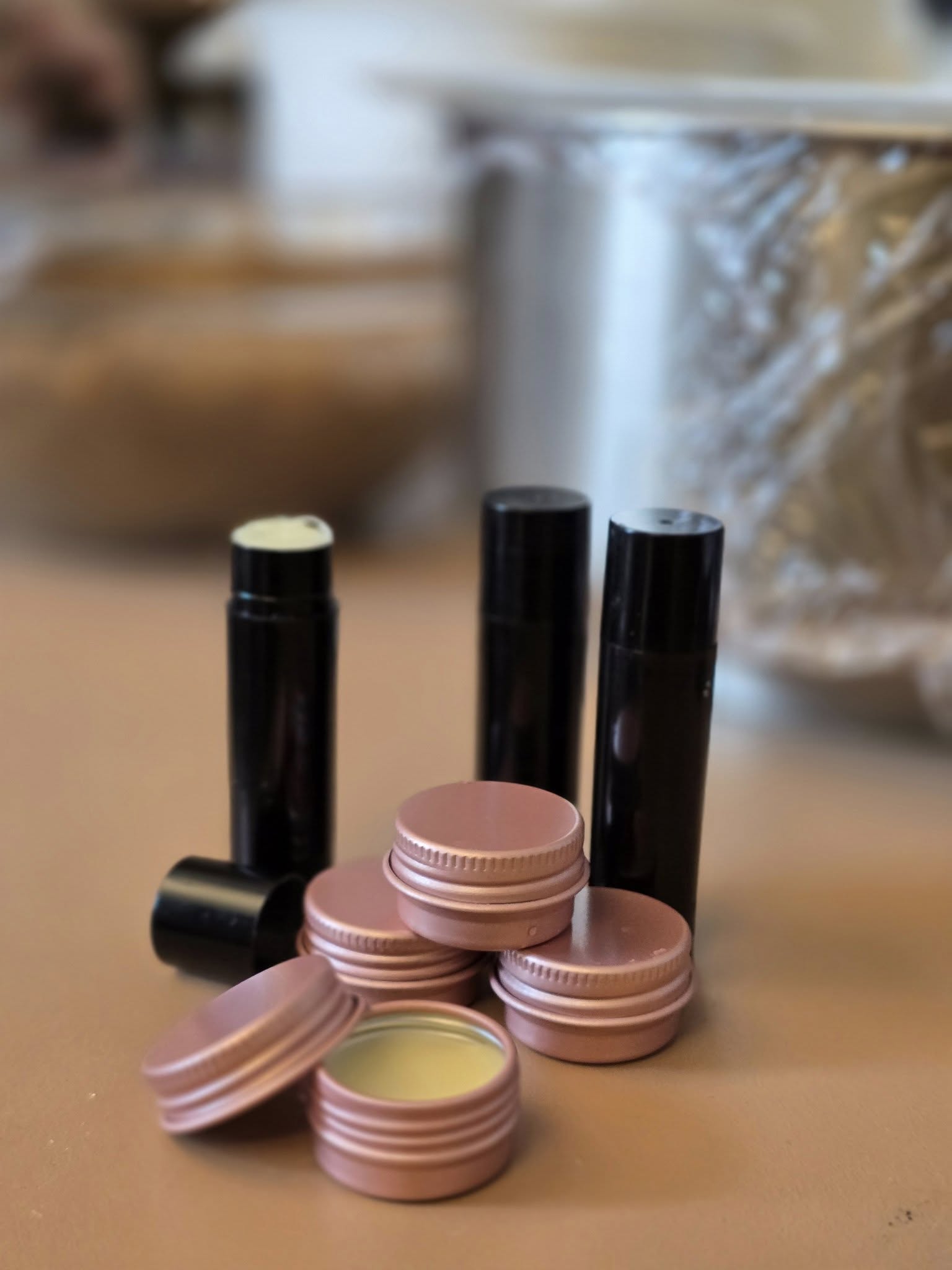 Ferdige produkter av leppe pomade