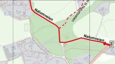 Kunngjøring av vedtak om nytt veinavn – Nalumveien