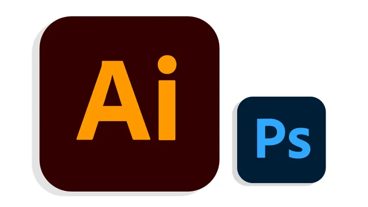 Logoen til Adobe Illustrator og Photoshop