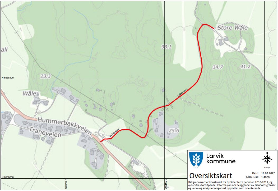 Høring av nytt veinavn – Wåleveien 