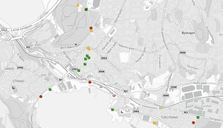 Kart Over Smartkasser Som Blir Stående