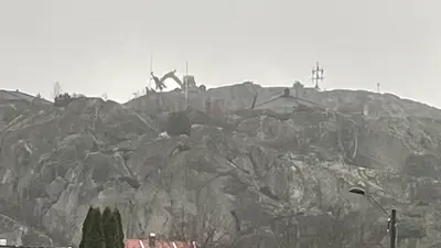 Signalen i Stavern er sikret etter steinras