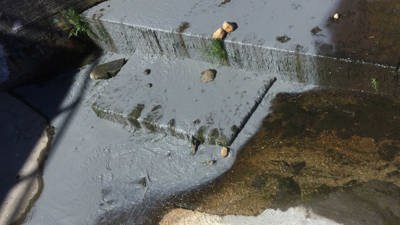 Grått vann i Knappenålsbekken og Farriselva