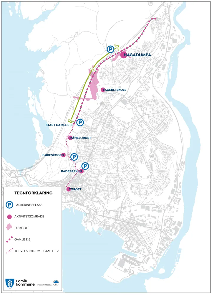 Oversiktskart Gamle E18