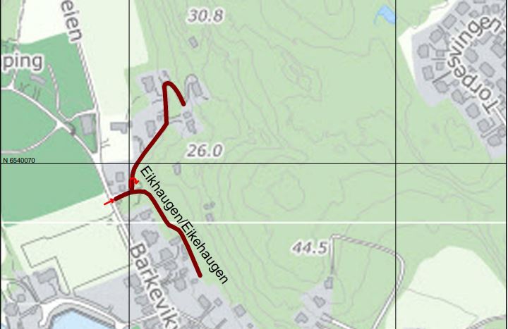 Høring av nytt veinavn - Eikhaugen/Eikehaugen 