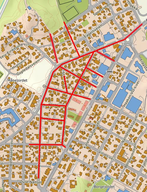 Kart Prosjektområde For Både Etappe 3 Og 4